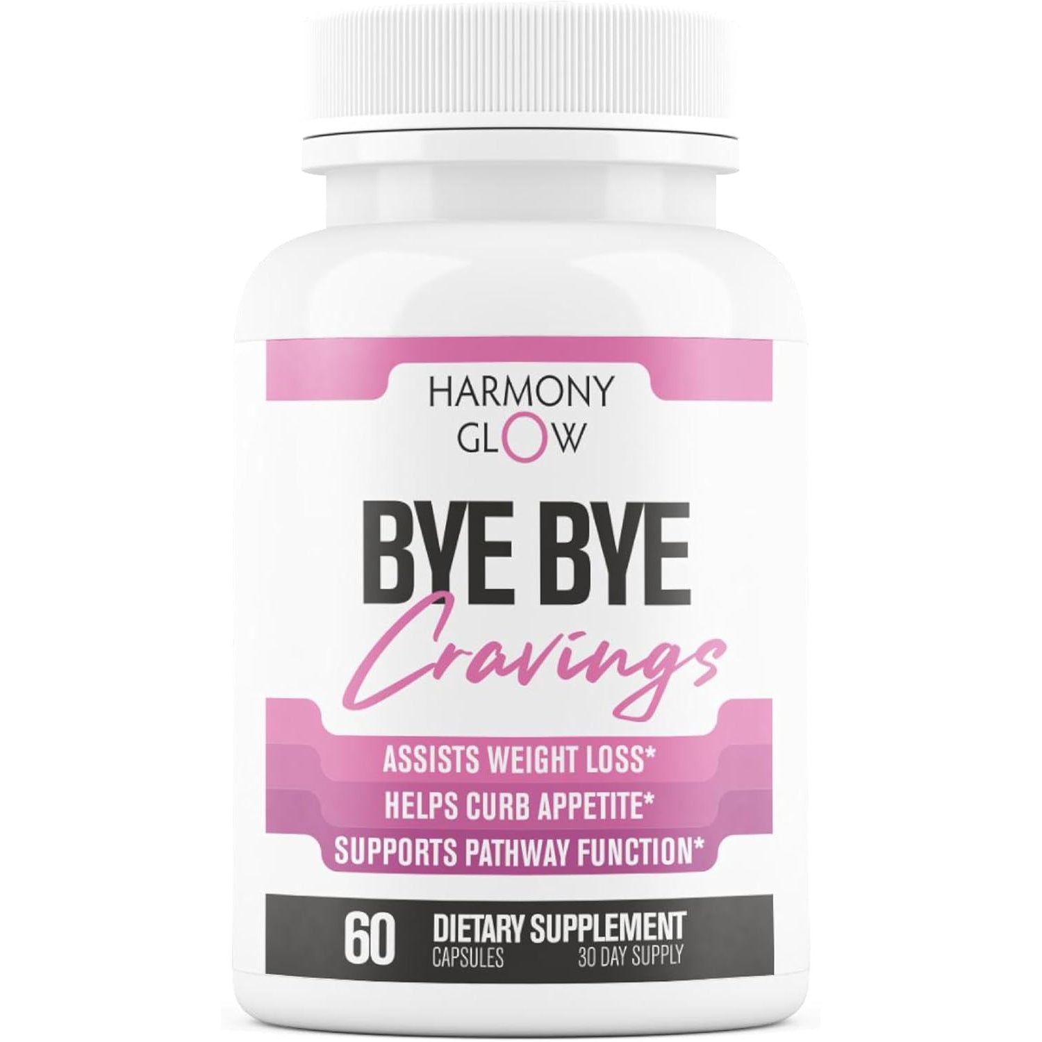 Byebye Cravings Appetite Suppressant - Supports GLP-1 Pathway Function, Weight Loss Pills for Women & Fat Burner + Appetite Suppressant | 3Rd Party Tested Supplement - 60 Capsules to Lose Weight