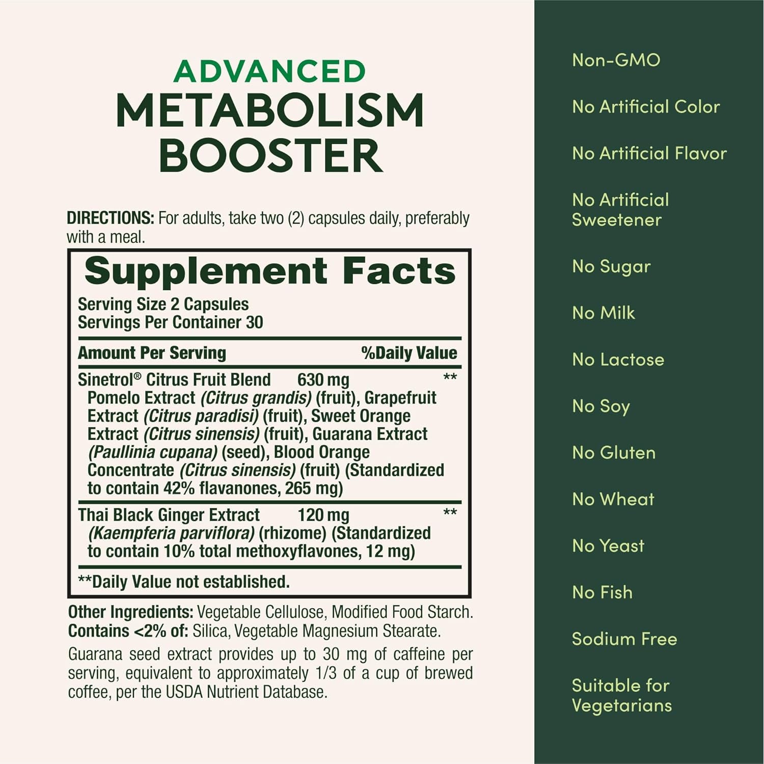 Nature'S Bounty Advanced Metabolism Booster, Helps Support Healthy Metabolism & Fat Loss, 60 Capsules
