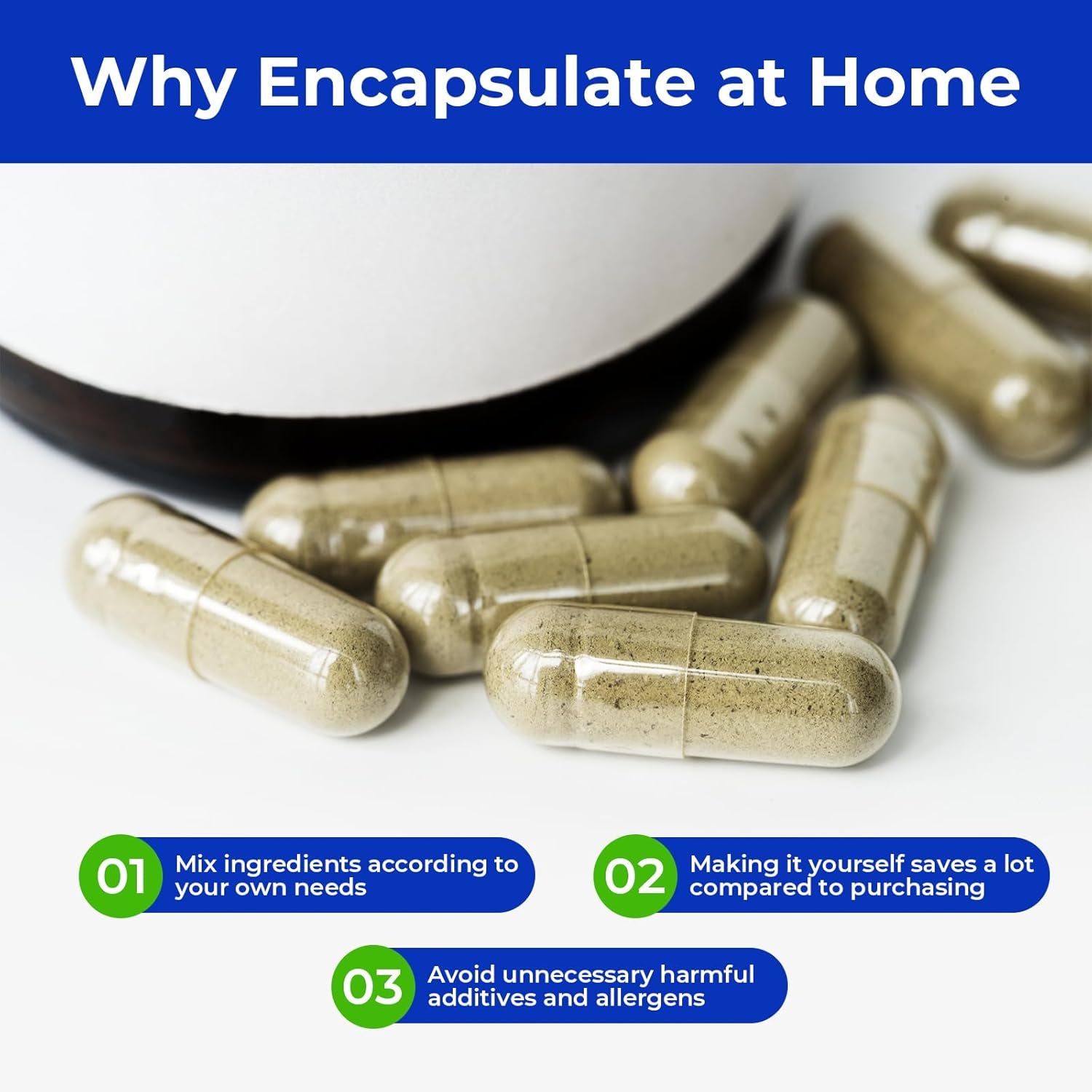 Empty Vegan Capsules Size 2 - Empty (100 Count) DIY Filling - Veggie Capsules with 2 Micro Lab Spoons for Filling