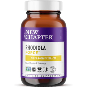 New Chapter Rhodiola Force 300Mg with Potent Vegan Rhodiola for Mental Focus & Stamina, Endurance + Mood Support + Stress Adaptogen + Non-Gmo Ingredients - 30 Count