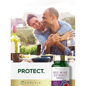 Carlyle Red Wine Extract Capsules | 120 Count | Non-Gmo and Gluten Free Supplement