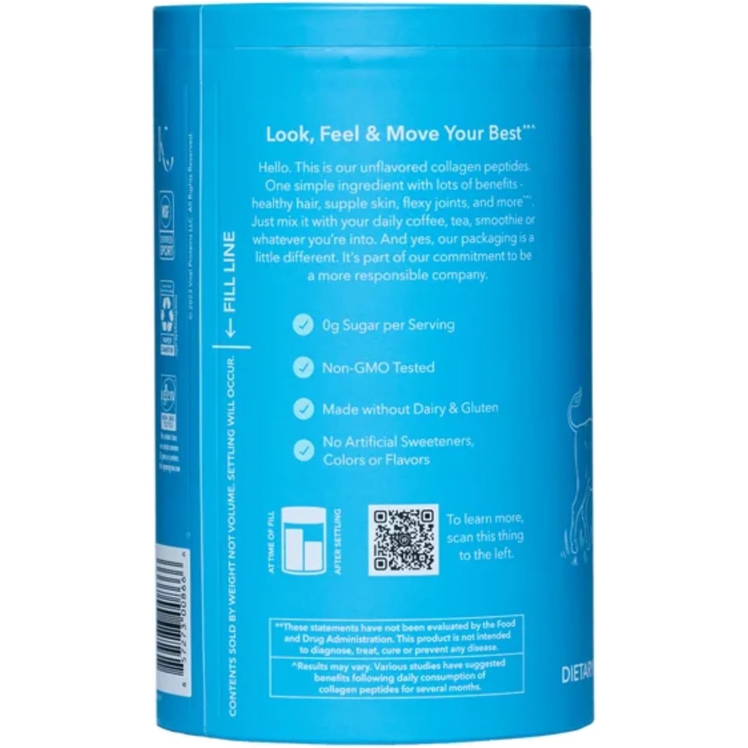Vital Proteins Collagen Peptides Unflavored Dietary Supplement (Net Wt 24 Oz),