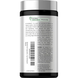Horbäach Berberine Complex Supplement | 60 Vegan Capsules | with Ceylon Cinnamon & Chromium | Naturally Derived | Non-Gmo, Gluten Free Formula