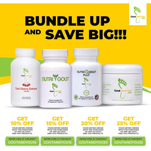 Gout and You Nutrigout plus - Uric Acid Support Premium Formula - 60 Vegetarian Capsules - 750 Mg per Capsule