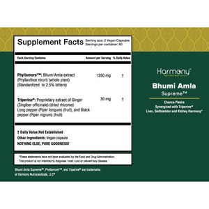 Bhumi Amla Supreme - Chanca Piedra – Harmony Nutraceutical Highest Potency, Maximum Bioactivity, Pure Herbal Supplement for Liver, Gallbladder & Kidney