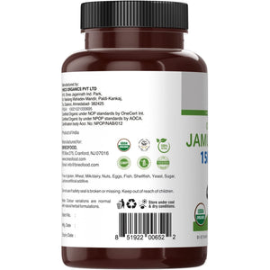 Brieofood Organic Jamun Seed 1500Mg, 45 Servings, Vegetarian, Gluten Free, 90 Vegetarian Tablets