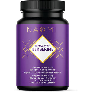 NAOMI Himalayan Berberine 500Mg - Supports Healthy Metabolic Function & Balanced Lipid Profile - Patented HIMABERB®, 97% Pure Berberine Hcl, Supports Healthy Energy, 60 Capsules, 1-Month Supply