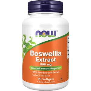NOW Foods Supplements, Boswellia Extract 500 Mg in MCT Oil Base, Balanced Immune Response*, 90 Softgels