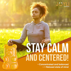 Joyli L Tyrosine Gummies 1000MG - L-Tyrosine Supplement for Kids & Adults - Calm & Focus Gummies for Brain, Memory, Mood, and Energy - 500Mg L- Tyrosine Powder per Gummy - Vegan, Gluten-Free
