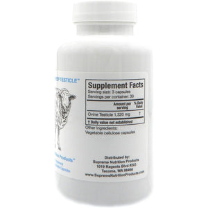Supreme Nutrition Sheep Testicle - 100% Grass Fed and Finished in New Zealand, 90 Capsules of Pure Ovine Testicle