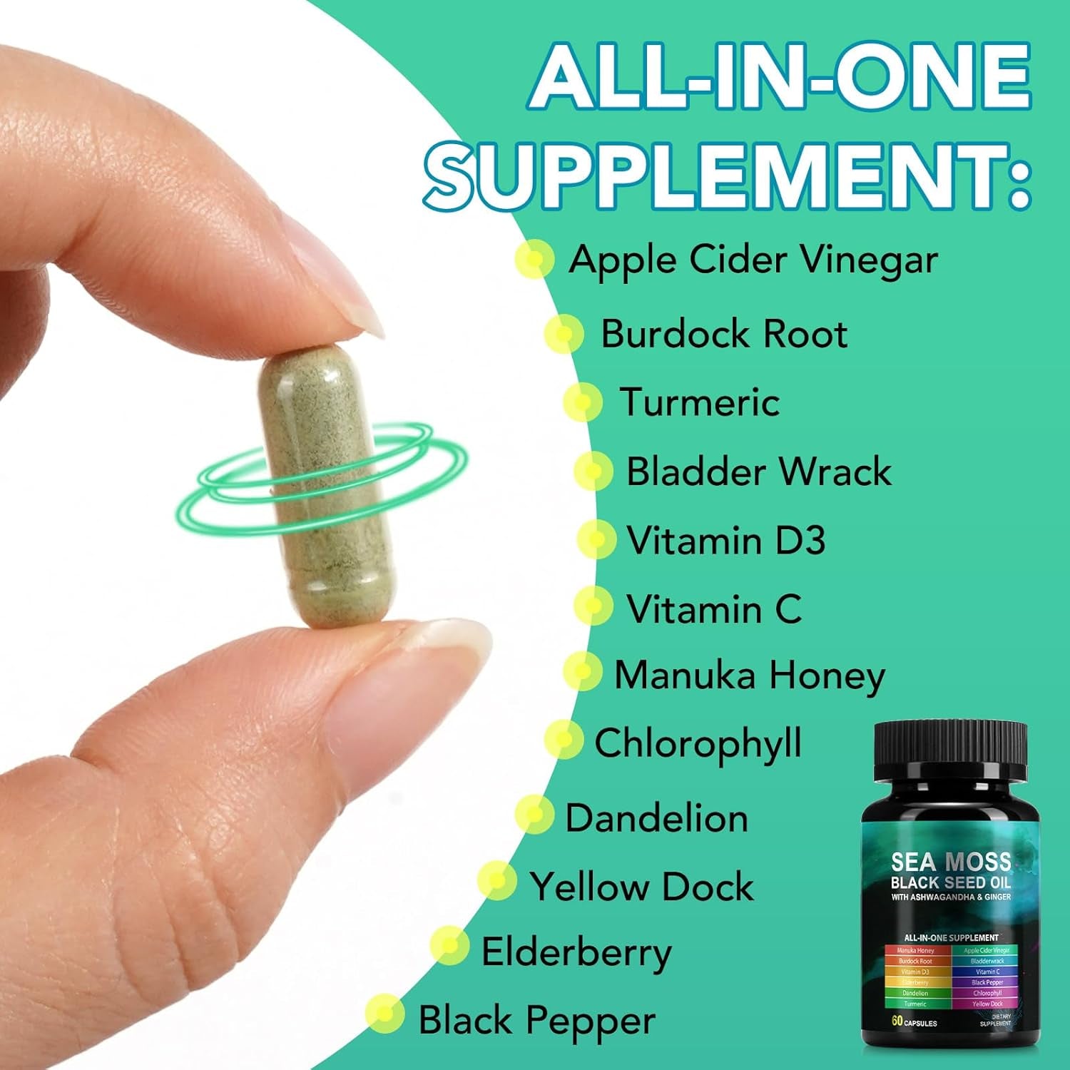 Sea Moss Black Seed Oil Capsules
