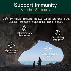 Adapt Naturals 4-In-1 Biome Protect Prebiotics, Probiotics Supplement Postbiotics & Polyphenols for Microbiome, Gut Health & Defense for Women & Men, 30 Day Supply