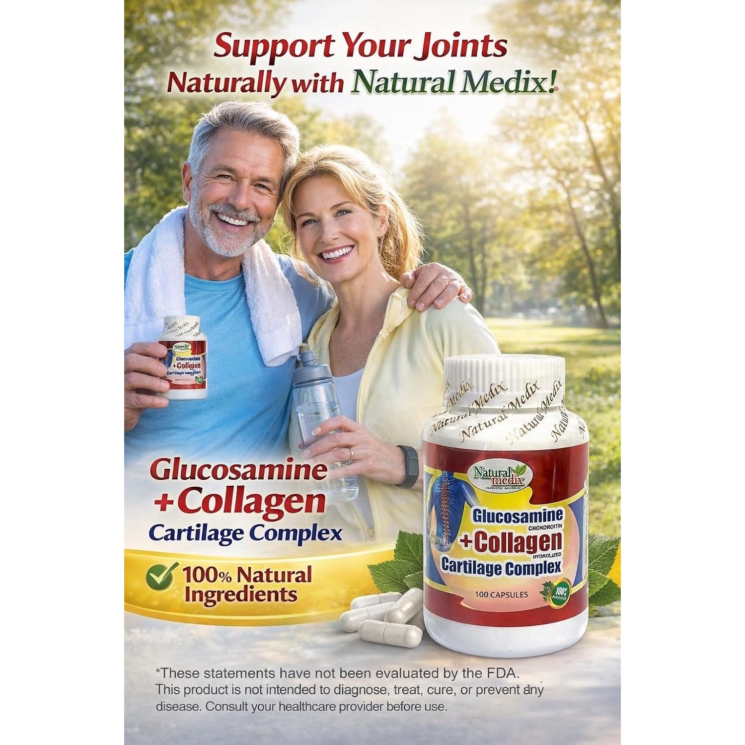 GLUCOSAMINE CHONDROITIN + HYDROLYZED Collagen + Cartilage Complex - Premium Joint Support 100% Peruvian Supplement