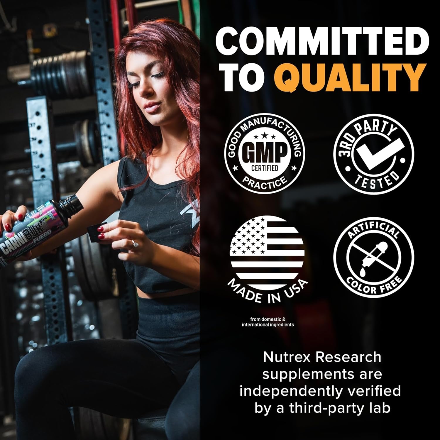 Nutrex Research Carniburn Liquid L Carnitine 3000Mg – Thermogenic Liquid Fat Burner for Men & Women with Mitoburn, Innoslim, GBBGO - Stimulant Free Metabolism Booster - Sour Gummy Worms 31 SV