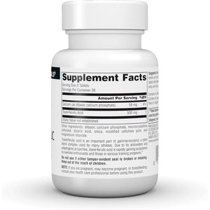 Source Naturals Athletic Series, Trans-Ferulic Acid, Antioxidant Support* - 250Mg -60 Tablets