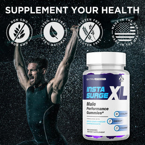Insta Surge XL Gummies, Official Instasurge XL Gummys with All Natural Ingredients, Insta Surgexl Advanced Health Support Supplement Maximum Strength Active Lifestyle Multivitamin Gummys (60 Gummies)