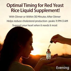 Red Yeast Rice Drops - High Absorption Cholesterol Support, Red Yeast Rice, Soursop, Olive Leaf,Vitamin B+C, Natural, Non-Gmo Vegan, Heart Health Antioxidant Liquid Supplement 2 Fl Oz,2Pcs