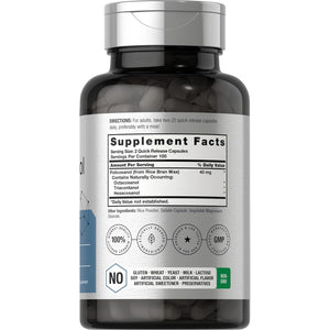 Horbäach Policosanol 40Mg | 200 Capsules | Non-Gmo and Gluten Free Supplement