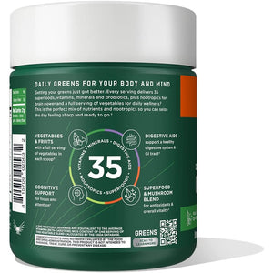 Bulletproof Greens, 8.4 Ounces, Daily Greens Powder with Superfoods, Nootropics, Vegetables, Fruits and Essential Nutrients