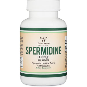 Spermidine Supplement (10Mg of 99% Spermidine 3HCL - Third Party Tested) 120 Capsules - over 100X More Potent than Wheat Germ Extract for Cell Membrane, Telomere Health and Aging by Double Wood