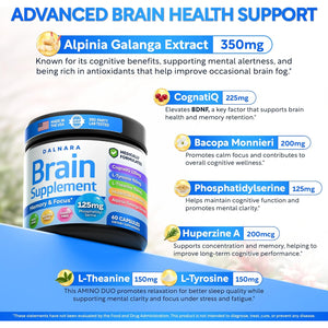 Brain Fog Supplement for Women – Memory & Focus Support for Perimenopause and Menopause – Cognitive Support with Phosphatidylserine, Cognatiq & L-Theanine – Brain Health Capsules – 60 Count