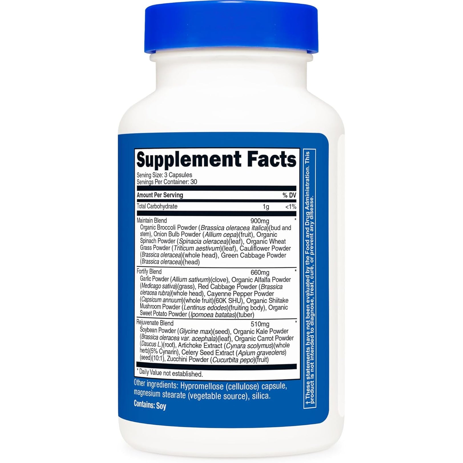 Nutricost Daily Vegetables 90 Capsules (30 Servings) - Maintain, Fortify, & Rejuvenate with 17 Vegetables