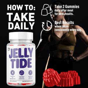 (3 Pack) Jelly Tide Gummies, Official Jellytide Weight Management Gummys with Natural Ingredients, Jellytide Advanced Wellness Gummy with Maximum Strength Active Lifestyle Multivitamins (180 Gummies)