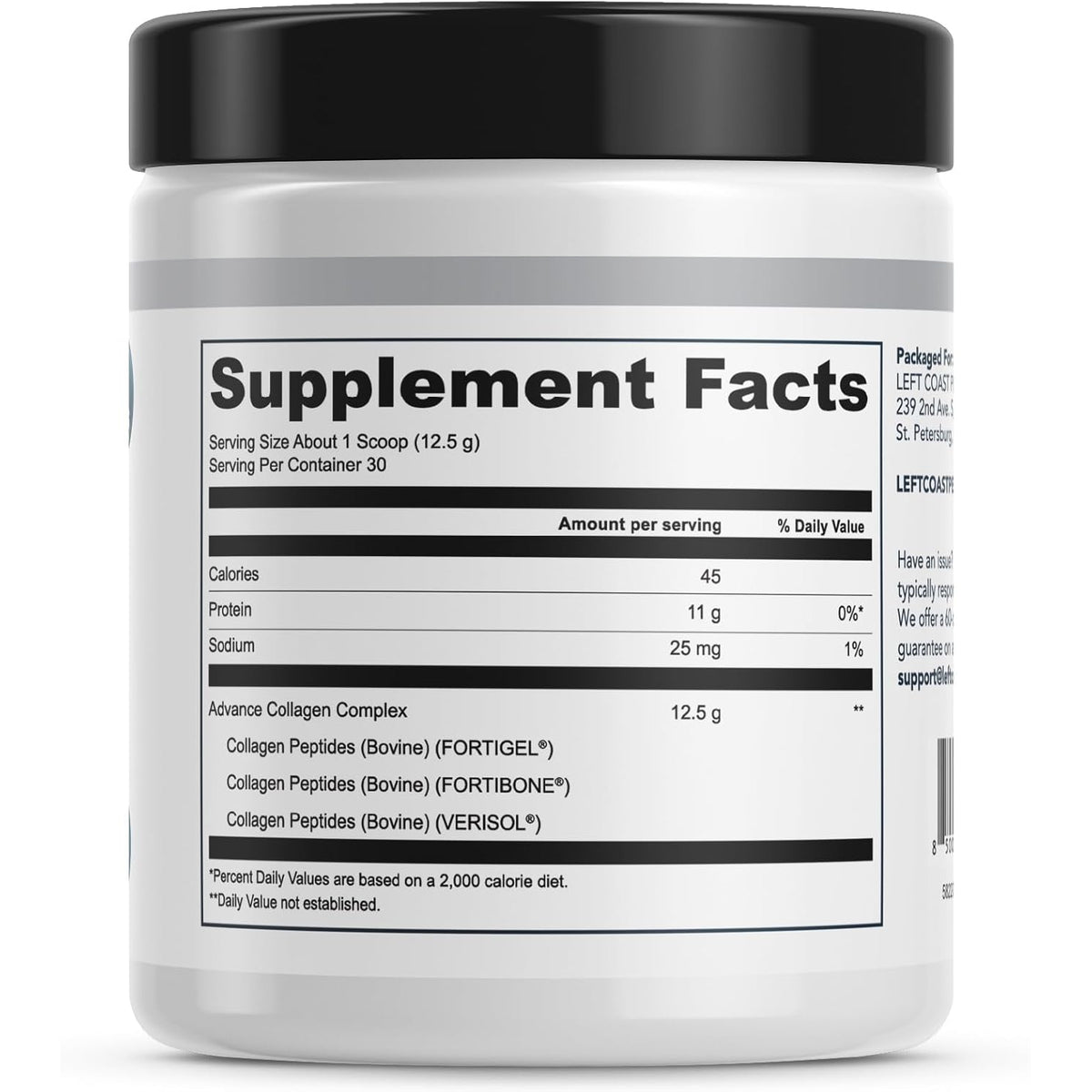 Advanced Collagen Complex Powder – VERISOL®, FORTIBONE®, & FORTIGEL® for Hair, Skin, Bone & Joint Support – Clinically Studied Ingredients – Grass-Fed Hydrolyzed Collagen Peptides – 30 Servings