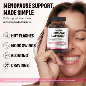 Hormone Harmony for Women – Natural Hormonal Balance Support for Menopause & Perimenopause – Hot Flashes, Mood Swings, Cravings, Bloating Relief – 60 Capsules