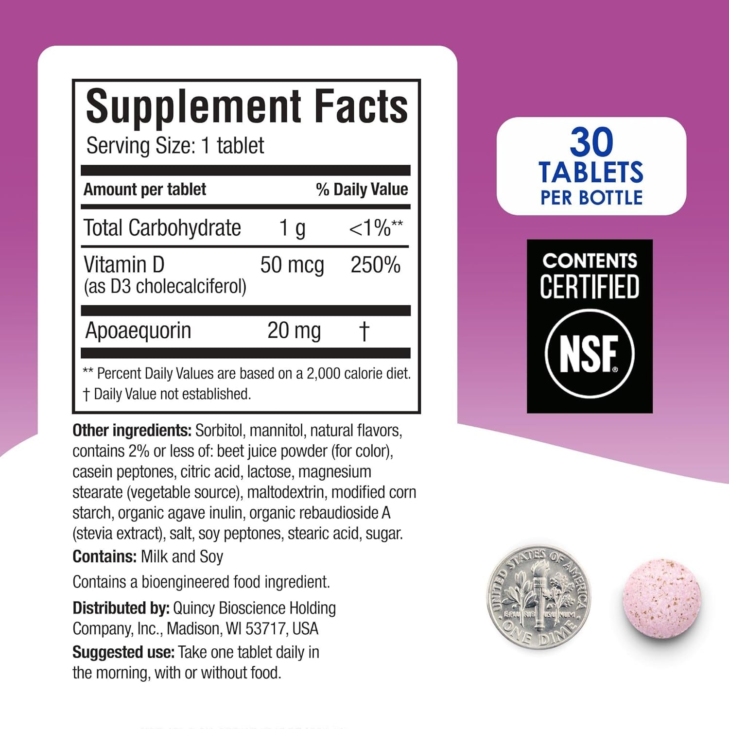 Prevagen Extra Strength Mixed Berry Chewables - 30 Tablets (1 Month Supply) | Formulated for Your Brain | 20Mg of Apoaequorin plus Vitamin D3 with 7-Day Pill Minder