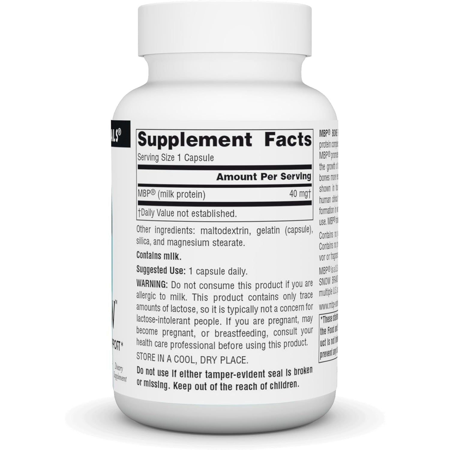 Source Naturals MBP Bone Renew, Milk Protein for Advanced Density Support* - 60 Capsules
