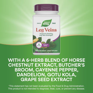 Nature'S Way Premium Blend Leg Veins; Vegetarian; 120 Vegetarian Capsules