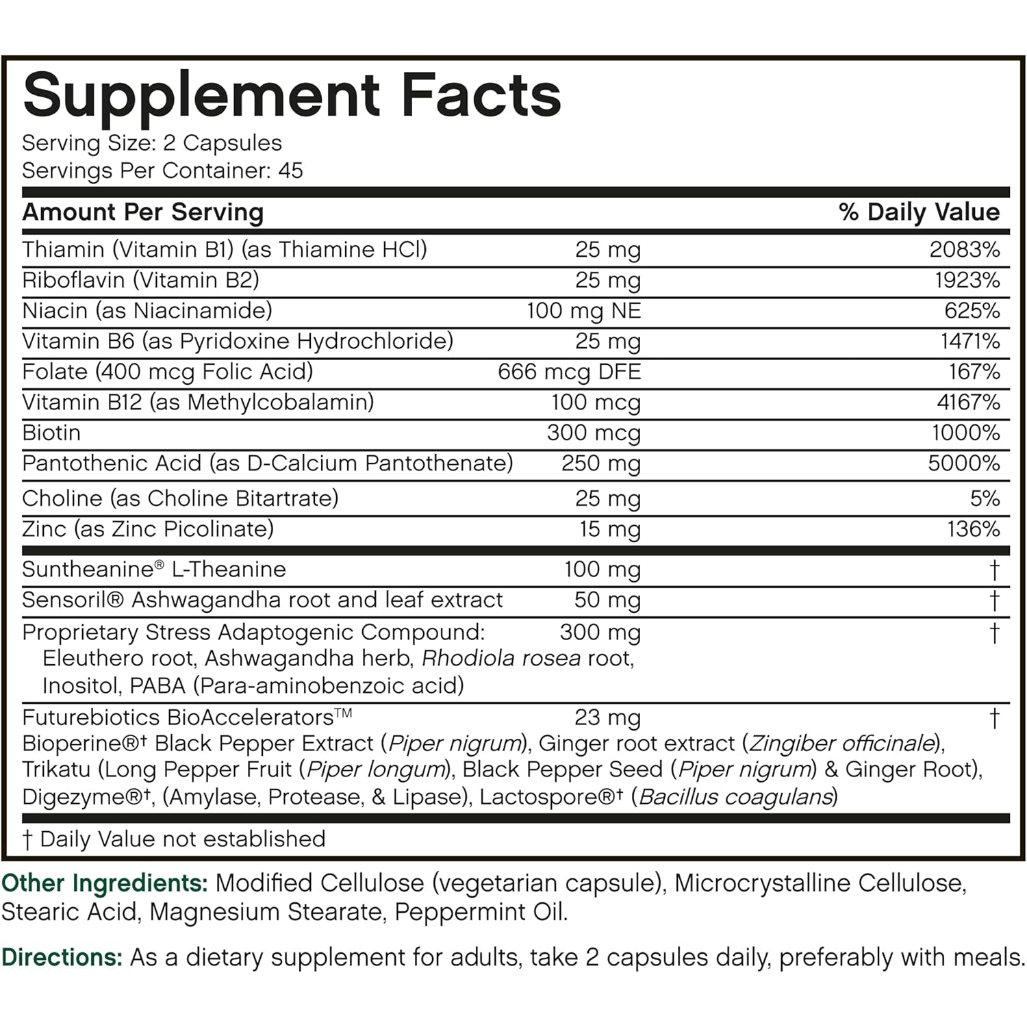 Futurebiotics Stressassist L-Theanine Ashwagandha and Rhodiola Rosea Stress Complex - Natural Nutritional Stress Function, 90 Vegetarian Capsules