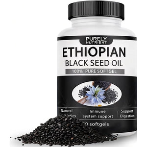 Purely Nutrient Ethiopian Black Seed Oil,Non-Gmo, Gluten-Free,60 Count