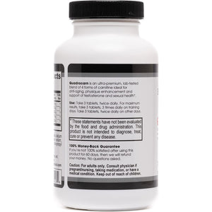 Beverly International Quadracarn 4X-Potency, Lab Tested Ultra-Premium Carnitine Blend for Fat Loss, Muscle Definition, Metabolism, Mood, Energy Boost, Anti-Aging, Brain Function. 120 Tablets.