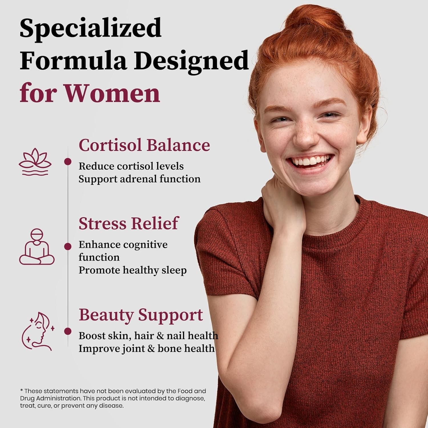 Migcopat 17-In-1 Cortisol Supplements for Women, 8322Mg with Collagen, Magnesium Glycinate, Ashwagandha, L-Theanine for Relaxation, Stress and Sleep Support, Cortisol Reducer for Women- 120 Capsules