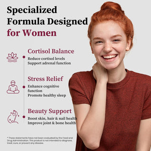 Migcopat 17-In-1 Cortisol Supplements for Women, 8322Mg with Collagen, Magnesium Glycinate, Ashwagandha, L-Theanine for Relaxation, Stress and Sleep Support, Cortisol Reducer for Women- 120 Capsules