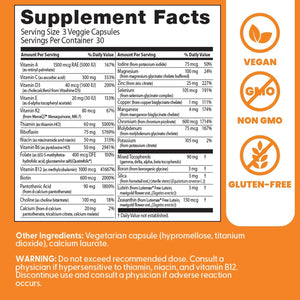 Doctor'S Best Multi-Vitamin Mineral Complex - Daily Vegan Multivitamin for Women & Men, Vitamins A, C, D3, E, K2, Riboflavin, & Niacin, Health Support Supplement for Adults, Non-Gmo - 90 Veg Capsules