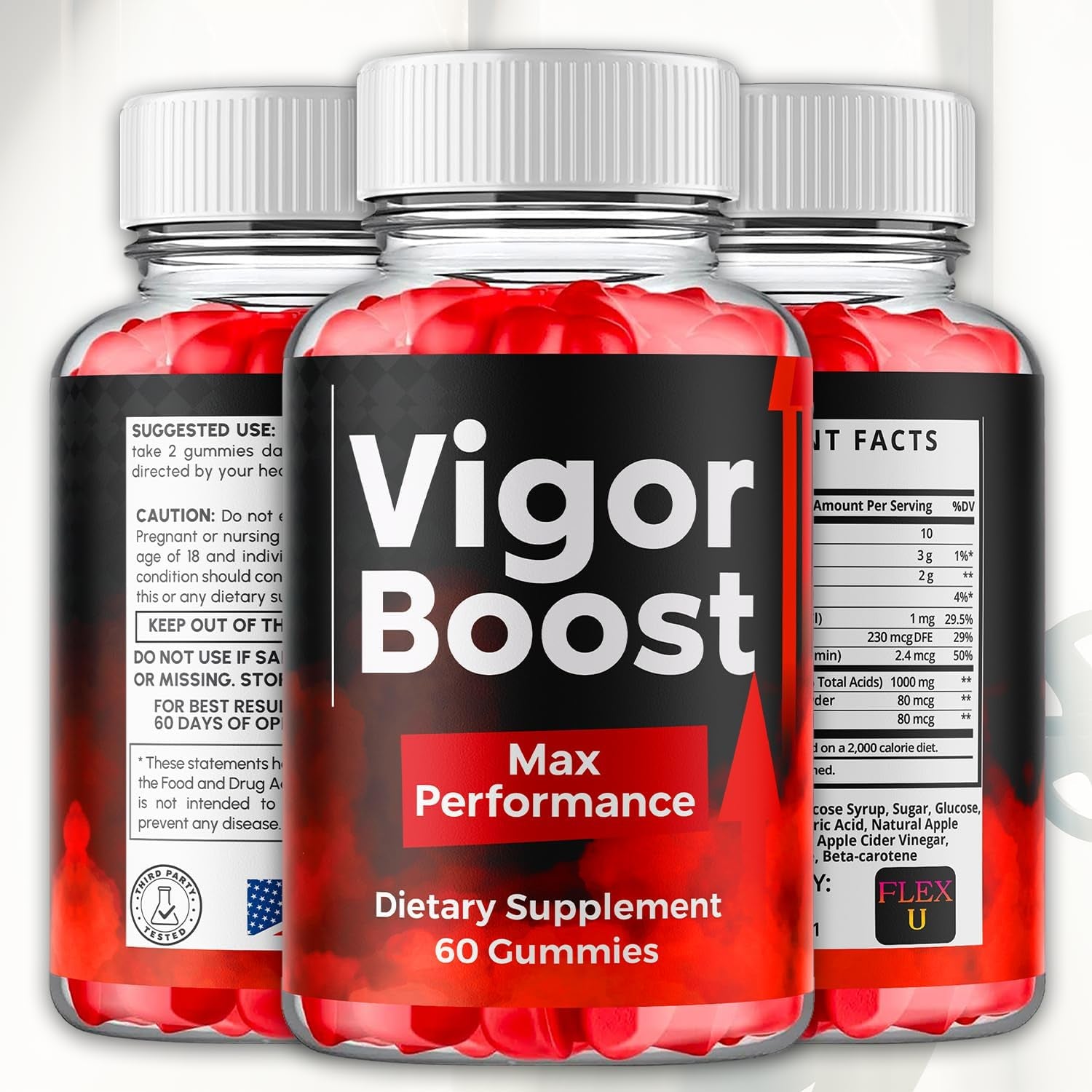 (5 Pack) Vigor Boost Gummies for Men, Vigorboost Male Support Gummys with Natural Ingredients, Advanced Vigor Boost Maximum Strength Premium Vitamin Gummy for Men'S Health and Wellness (300 Gummies)