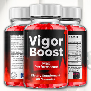 (5 Pack) Vigor Boost Gummies for Men, Vigorboost Male Support Gummys with Natural Ingredients, Advanced Vigor Boost Maximum Strength Premium Vitamin Gummy for Men'S Health and Wellness (300 Gummies)