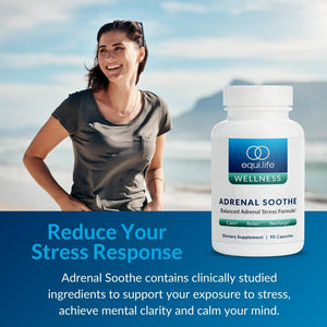 Equilife Adrenal Support Supplement with Ashwagandha and L-Theanine - Sleep & Cortisol Support, Mental Health Support, Supplements for Men & Women, Gluten Free, Vegan, Dairy Free, Non GMO, 90 Capsules