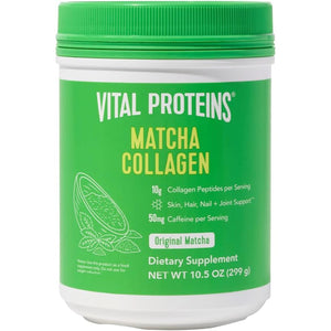 Vital Proteins Matcha Collagen Peptides Powder Supplement, Matcha Green Tea Powder, 10.5 Oz, Original Flavored