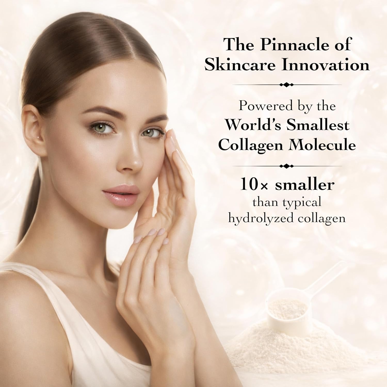 Silk Face Collagen - Collagen Peptides Powder for Women, Face and Neck 14G Protein | Ultra Low Molecular Weight Collagen – for Skin, Hair, Nail, Joint & Gut Health, 15.87 Oz (450G) Cocó March