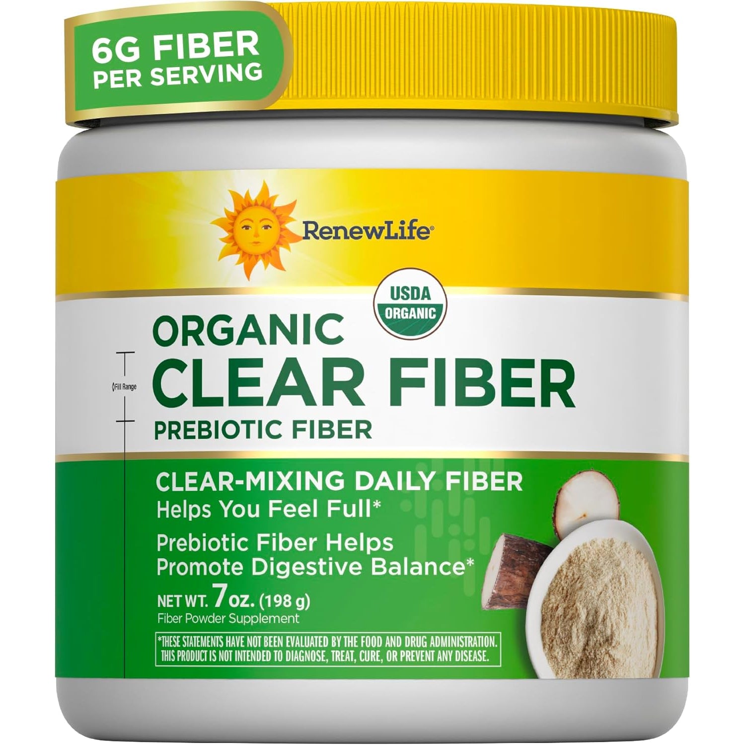 Renew Life Adult Completely Clear Organic Prebiotic Keto Friendly Fiber, Powder, 7 Oz. (Package May Vary)