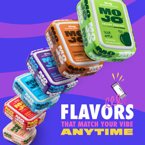 MOJO Energy Pouches Sour Apple Flavor, 50 Mg per Caffeine Pouch, 15 Pouches, Single Pack
