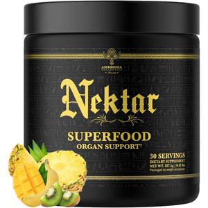Ambrosia Superfood Organ & Cycle Support Powder | Liver & Kidney Support with Milk Thistle, Red Yeast Rice & Coq10 | 13 Superfood Ingredients | 30 Servings | Fruit Symphony