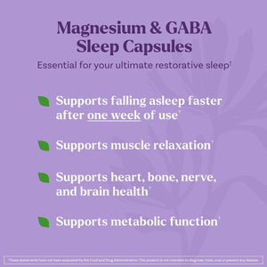 Natrol Sleep & Restore Capsules with Magnesium Glycinate 100Mg, GABA, Essential for Your Ultimate Restorative Sleep, Melatonin-Free, 30 Day Supply