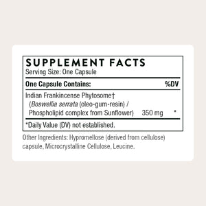 THORNE - Boswellia Phytosome - Supports a Healthy Inflammatory Response in the Brain, Lungs, GI Tract, Muscles, Joints & Tendons* - Third-Party Certified - Gluten, Dairy & Soy-Free - 60 Capsules
