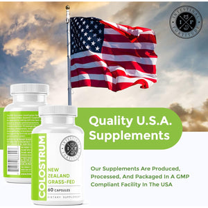 Intestinal Fortitude 100% Grass Fed New Zealand Cows Colostrum Capsules, Grassfed, Hormone Free, GMO Free, Optimal Gut Health and Immune System Support, Leaky Gut, IBD, 500 Mg Capsules, 60 CT