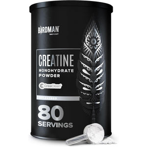 BIRDMAN Micronized Creatine Monohydrate Powder, Muscle Recovery, Caffeine Free, Creatine Pre Workout, Vegan, Post Workout, Gluten Free, Sugar Free | 80 Servings (5 Grams Each) | 0.8Lb